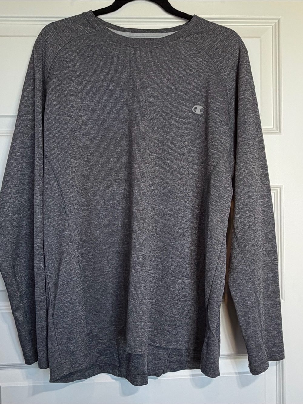 Champion Double Dry Men’s XL Gray Long Sleeve Performance Athletic Shirt 1110